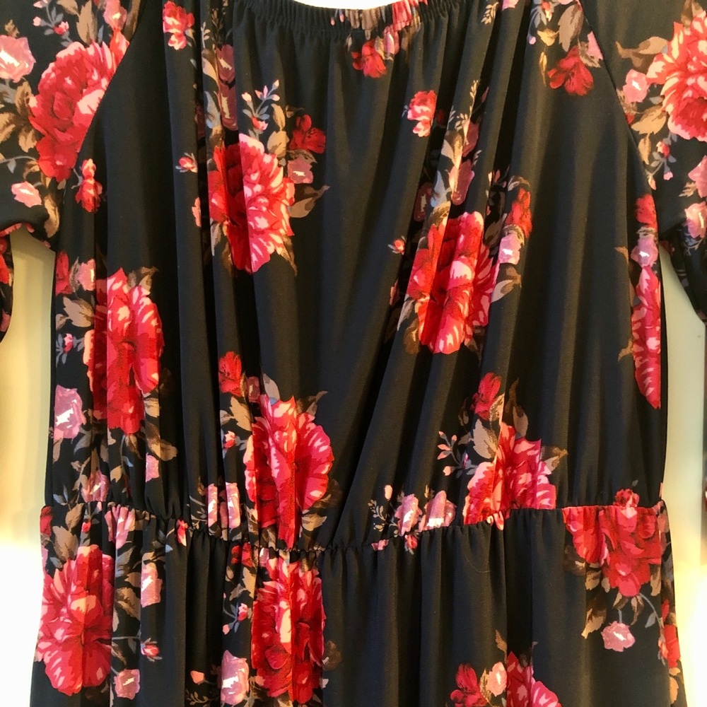 Navy Floral Maxi Dress